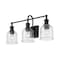 Z-Lite Bryant 3 Light Vanity, Matte Black And Clear Seedy 734-3V-MB - alternate 1